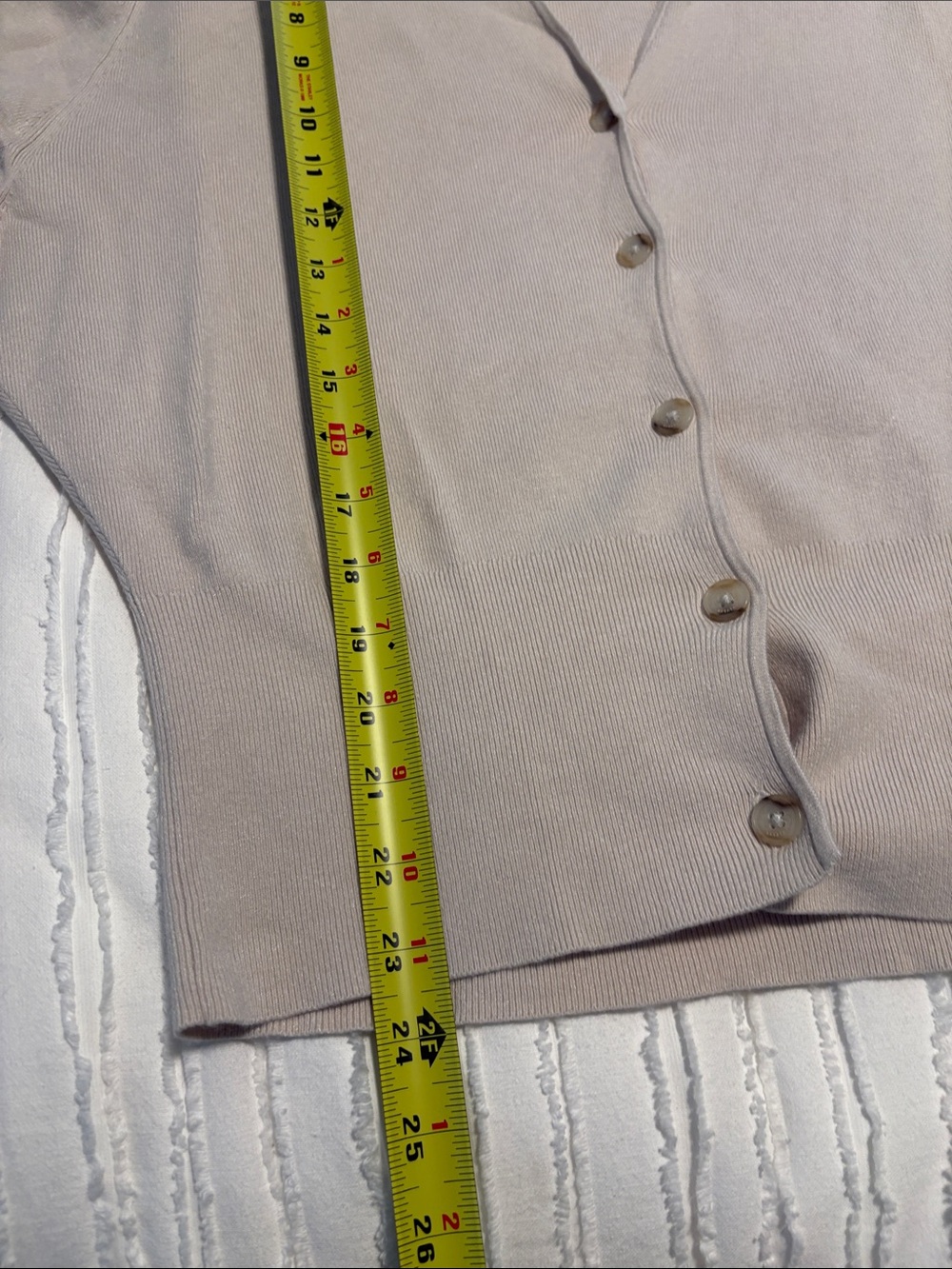 Aritzia Babaton Light Cream V-Neck Button-Front Cardigan - Picture 4 of 7
